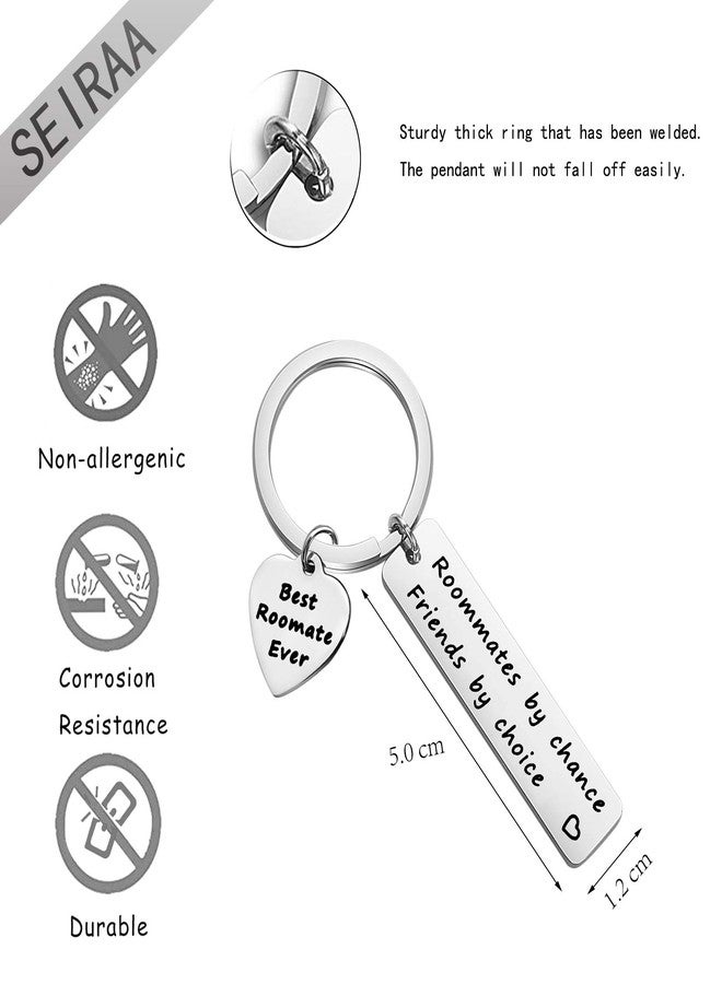 SEIRAA Roommate Gift: College Graduation Keychain - Roommate By Chance, Friends By Choice - Image 5