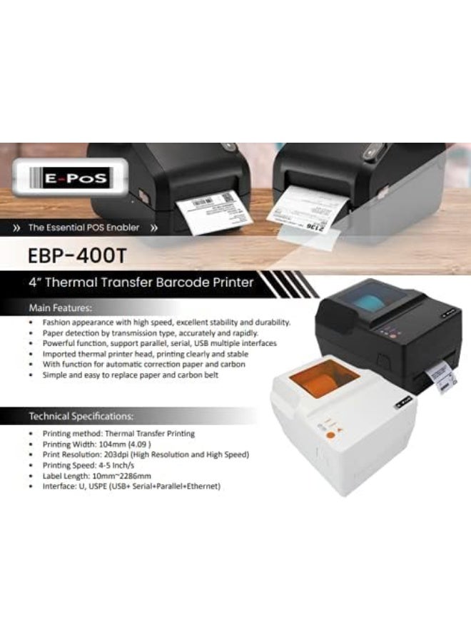 EPOS E-PoS Barcode Printer EBP-400T - Image 2