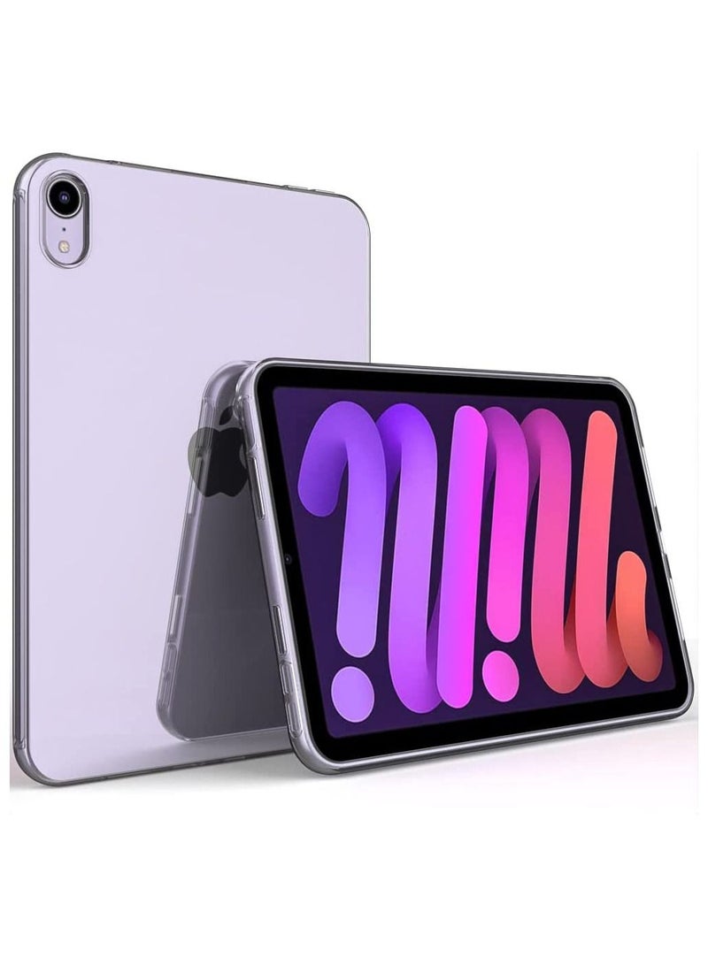 iPad Mini 6 Clear Case, Slim Design Flexible Soft TPU Protective Cover for iPad Mini 6th Generation 8.3 Inch (2021) Tablet, Transparent - Image 1