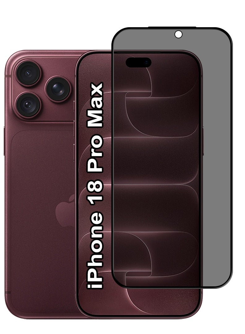 Case Up Privacy Screen Protector For Apple iPhone 18 Pro Max 6.9 Inch 9H Hardness Anit Spy Tempered Glass [100% Privacy Protection], Bubble Free Easy Installation, Full Coverage And Anti Scratch - Image 1