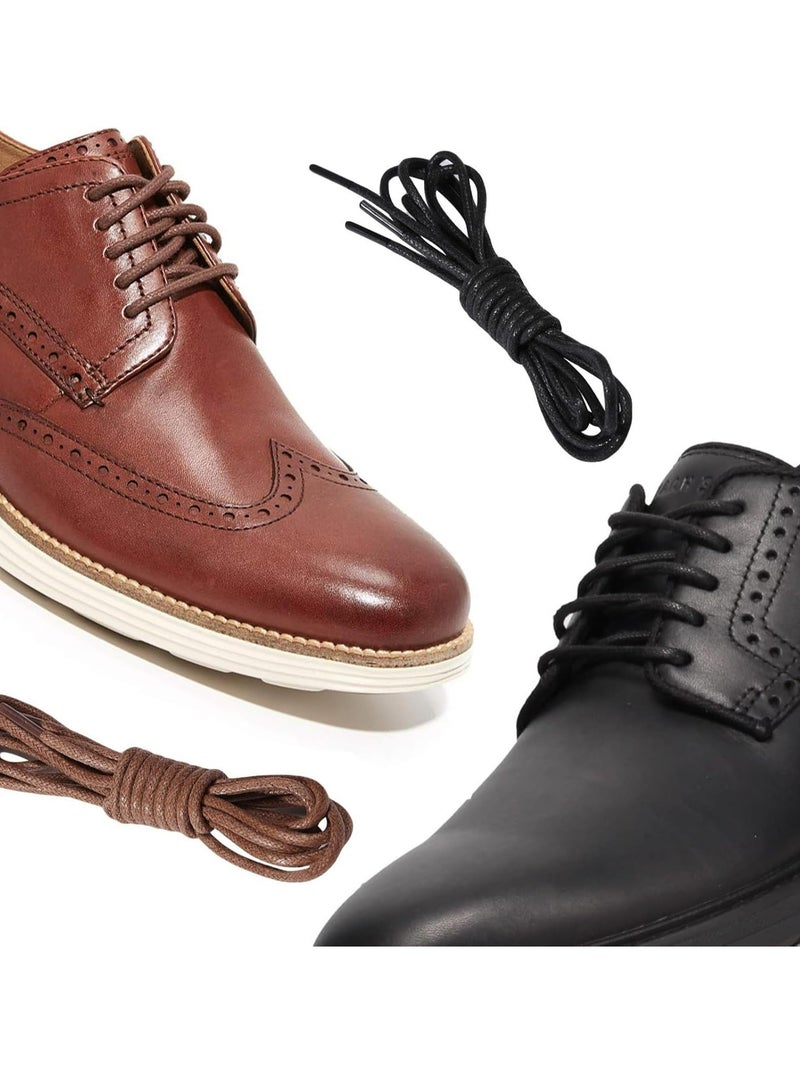 أوزيغالور حزمة من 4 أجزاء من الأحزمة المشدودة الدائرية للأحذية والحذاء - أسود، بني قرمزي، قهوة - Image 2