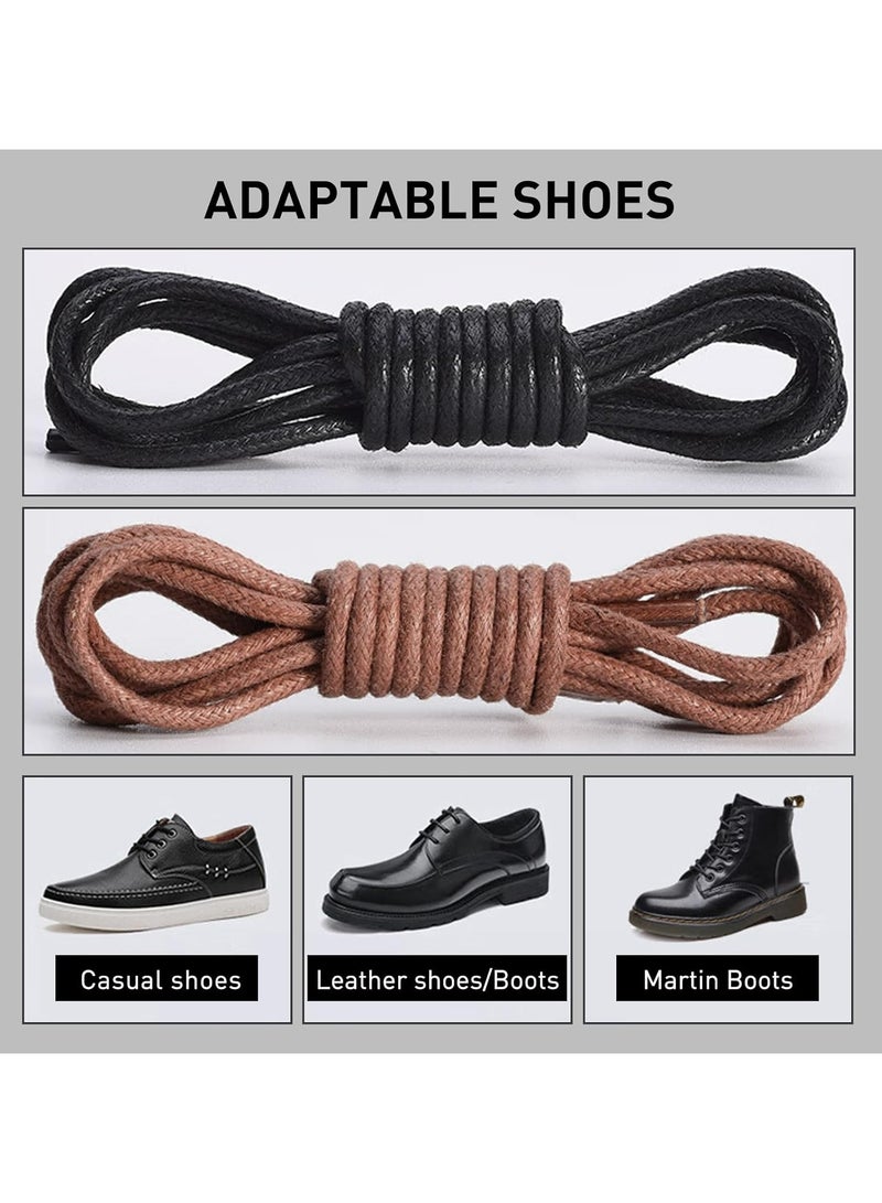 أوزيغالور حزمة من 4 أجزاء من الأحزمة المشدودة الدائرية للأحذية والحذاء - أسود، بني قرمزي، قهوة - Image 3