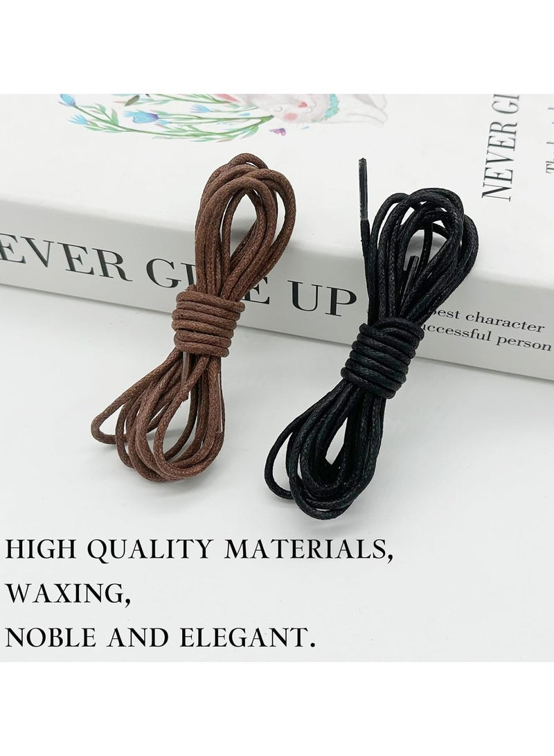 أوزيغالور حزمة من 4 أجزاء من الأحزمة المشدودة الدائرية للأحذية والحذاء - أسود، بني قرمزي، قهوة - Image 5