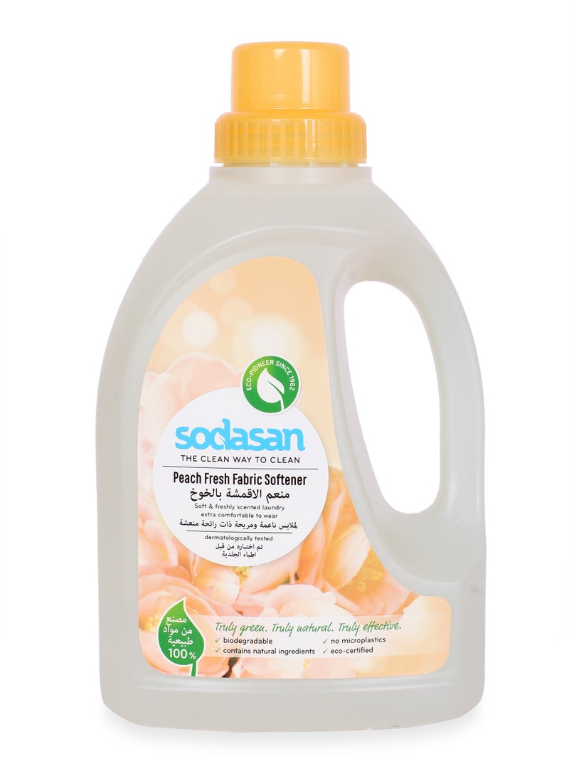 sodasan 100% Natural Peach Fresh Fabric Softener 750ML - Image 1