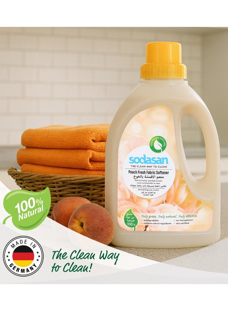 sodasan 100% Natural Peach Fresh Fabric Softener 750ML - Image 3
