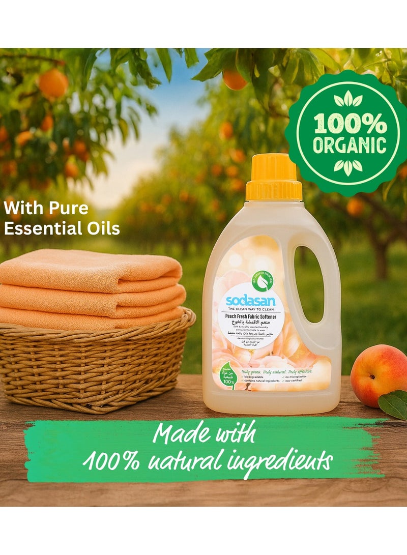 sodasan 100% Natural Peach Fresh Fabric Softener 750ML - Image 4