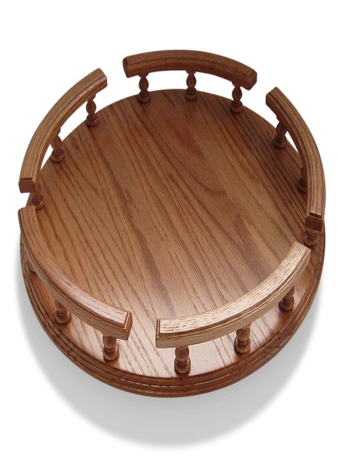 Amish Handcrafted 14" Lazy Susan Turn Table Revolving Solid Wood Oak Table Centerpiece Rotate Condiment Server Swivel - Image 1