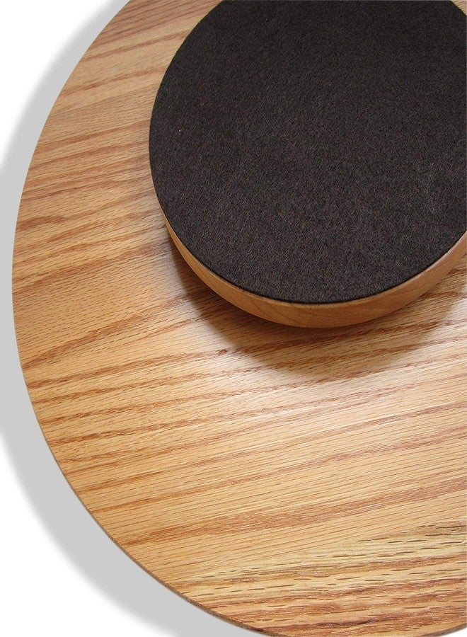 Amish Handcrafted 14" Lazy Susan Turn Table Revolving Solid Wood Oak Table Centerpiece Rotate Condiment Server Swivel - Image 4