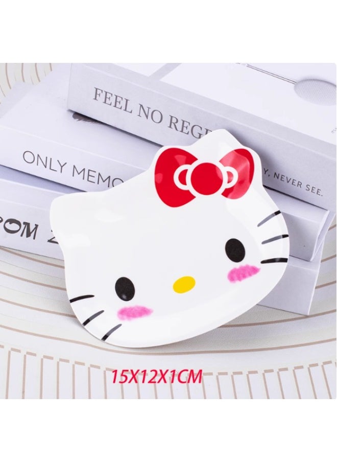 Generic Sanrio Hello Kitty Shaped Plate – Cute Cartoon Snack Dish, Small Dessert & Candy Tray  - Image 2