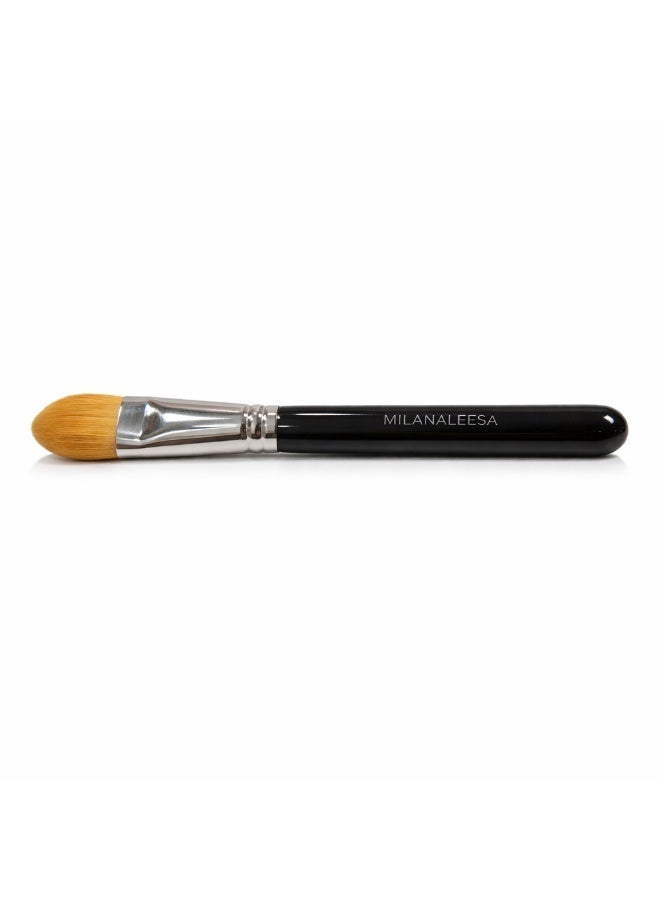 Flat Foundation Brush for Liquid Makeup – Precision Primer & Foundation Brush, Dense Synthetic Bristles, Smooth Even Coverage, Professional Makeup Brush for Face Blending - Image 1