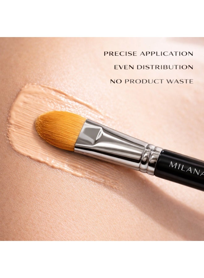 Flat Foundation Brush for Liquid Makeup – Precision Primer & Foundation Brush, Dense Synthetic Bristles, Smooth Even Coverage, Professional Makeup Brush for Face Blending - Image 2