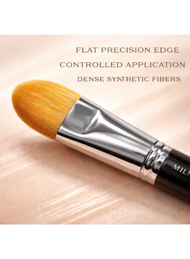 Flat Foundation Brush for Liquid Makeup – Precision Primer & Foundation Brush, Dense Synthetic Bristles, Smooth Even Coverage, Professional Makeup Brush for Face Blending - Image 5