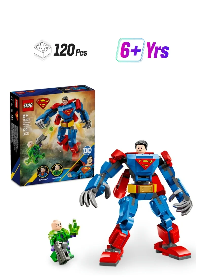 ليغو DC Superman™ Mech vs. Lex Luthor™ Super Hero™ Toy Figure Playset 76302 (120) Pieces
