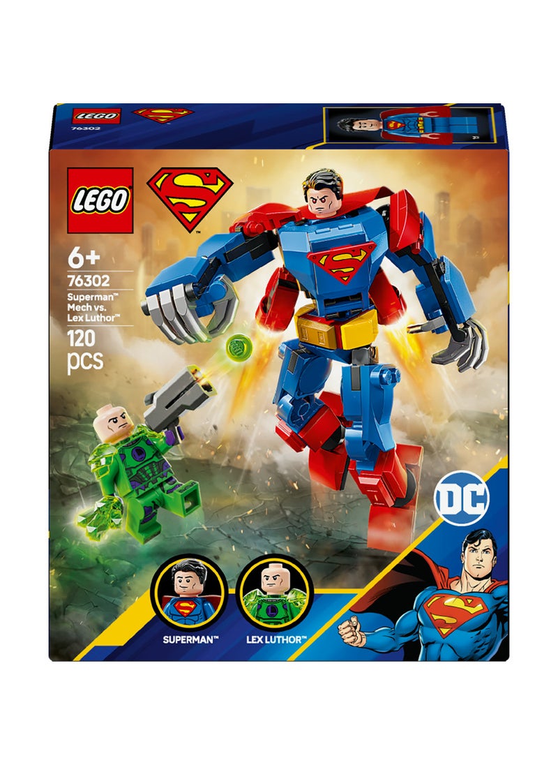 LEGO DC Superman™ Mech vs. Lex Luthor™ Super Hero™ Toy Figure Playset 76302 (120) Pieces  - Image 2