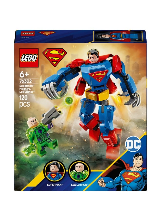 LEGO DC Superman™ Mech vs. Lex Luthor™ Super Hero™ Toy Figure Playset 76302 (120) Pieces  - Image 2