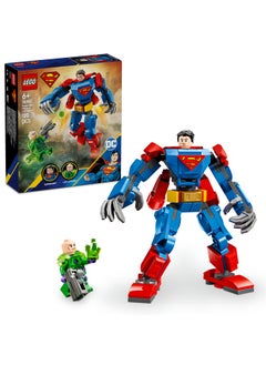 LEGO DC Superman Mech vs. Lex Luthor, Super Heroes Toy with 2 Minifigures, a Stud Shooter & Kryptonite - Buildable Figure Set - Gift 6 Plus Year Old Boys & Girls 76302 (120 pieces)  - Image 1