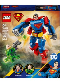 LEGO DC Superman Mech vs. Lex Luthor, Super Heroes Toy with 2 Minifigures, a Stud Shooter & Kryptonite - Buildable Figure Set - Gift 6 Plus Year Old Boys & Girls 76302 (120 pieces)  - Image 2