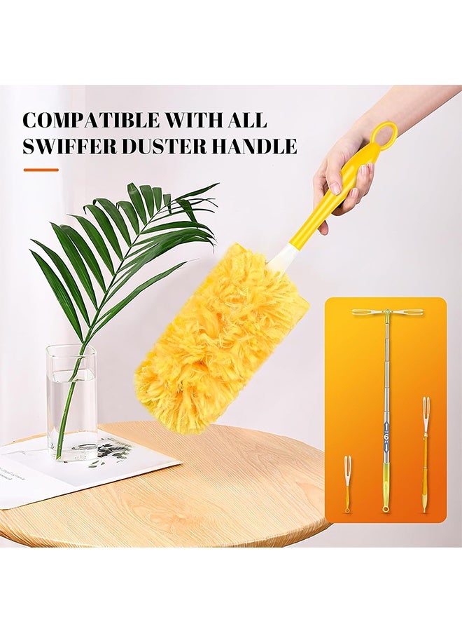 انت تعبئة 20 قطعة من الأقمشة بغبار دوار، تعبئة بغبار كهروستاتيكي صغير بزاوية 360 درجة للخدمة الشاقة مع مقبض واحد، مجموعة غبار غير معطرة، تعبئة متعددة الأسطح للتنظيف، غبار ألياف كهروستاتيكية صغيرة قابل للتخلص منها - Image 2