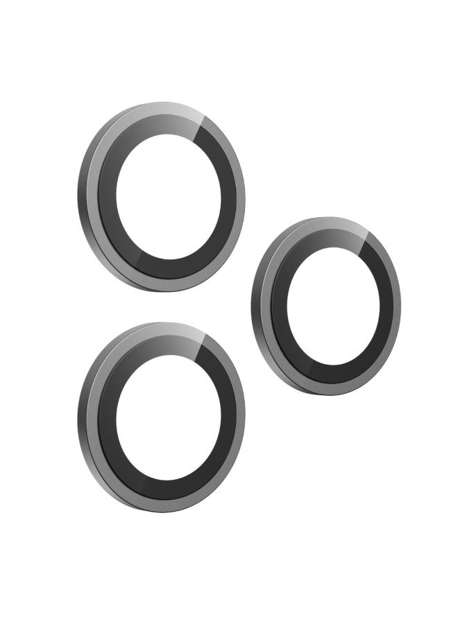 devia iPhone 17 Pro / 17 Pro Max Lens Protector Titanium Gray - Tempered Glass with Titanium Frame Premium Dual AR Protection and 99% Ultra Clear - Image 1