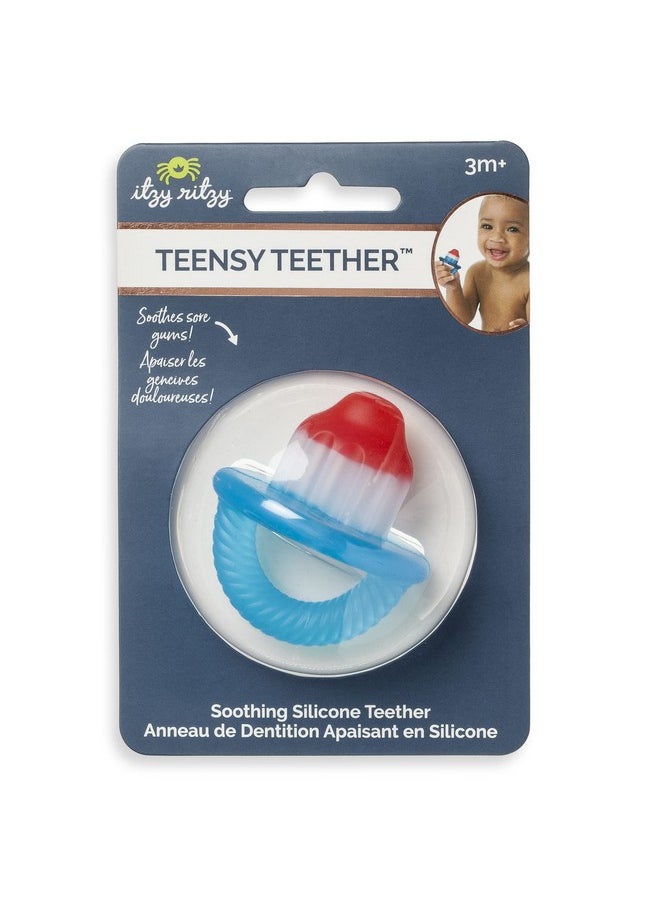 Itzy Ritzy Itzy Ritzy Silicone Teensy Teether - Flexible, Soft & Hollow Baby Teething Toy with Easy-to-Hold Handle; Designed for Ages 3 Months and Up (Hero Pop)  - Image 3
