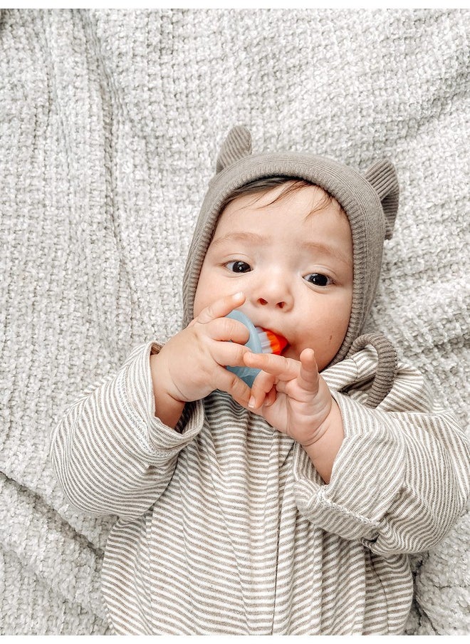 Itzy Ritzy Itzy Ritzy Silicone Teensy Teether - Flexible, Soft & Hollow Baby Teething Toy with Easy-to-Hold Handle; Designed for Ages 3 Months and Up (Hero Pop)  - Image 4