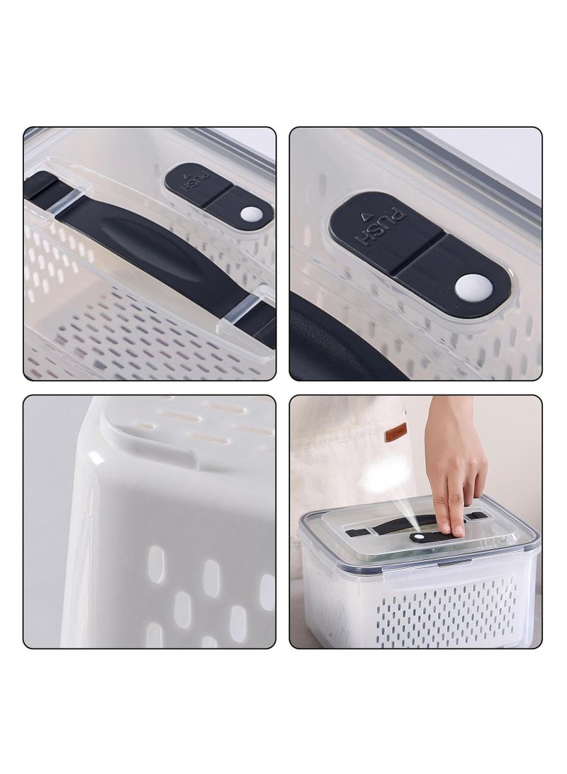 Joyelink Outdoor Handheld Picnic Box - Field Fruit & Vegetable Organiser - Picnic Double Drainer - Berry Organiser - Fresh Food Organiser - Food Organiser with Lid - Fruit Organiser with Strainer - Fridge Fruit & Food Organiser Set - Image 5