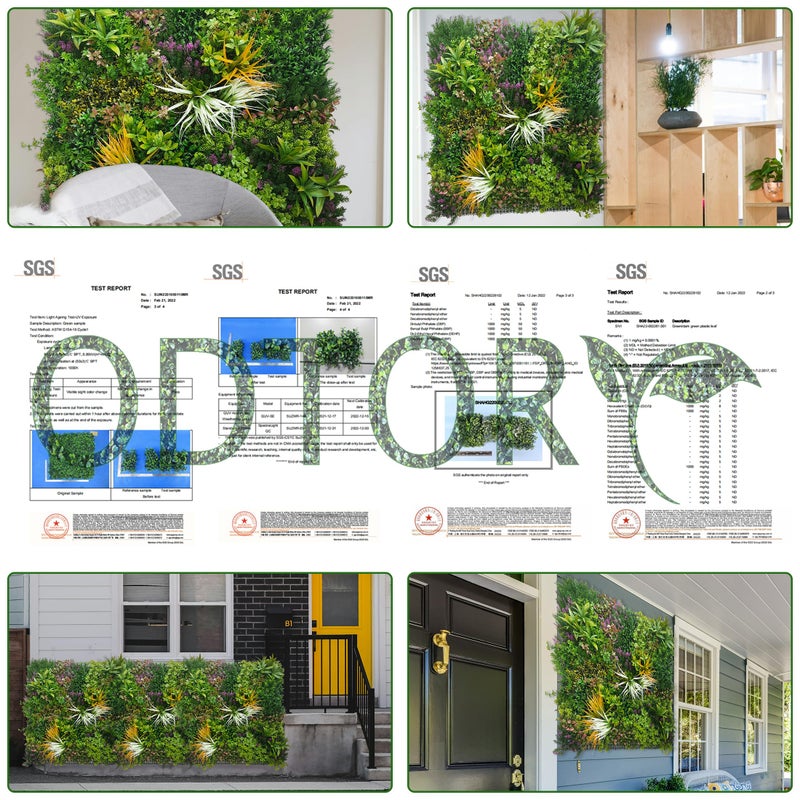 ODTORY Artificial Greenery Grass Wall Panels: 40'' x 120'' UV-Anti Faux Greenery Ivy Privacy Fence Screen Backdrop Boxwood Vine Leaf Hedges for Patio, Balcony, Garden, Green Decor - Image 5