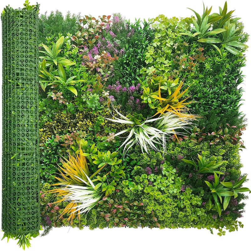 ODTORY Artificial Greenery Grass Wall Panels: 40'' x 120'' UV-Anti Faux Greenery Ivy Privacy Fence Screen Backdrop Boxwood Vine Leaf Hedges for Patio, Balcony, Garden, Green Decor - Image 1
