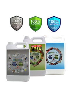 Ecolyte+ All in one Bundle (5Ltr, 3pcs) Buy Two get one Free | Multi Surface Disinfectant | Fruit and vegetable Disinfectant | Meat and Seafood Disinfectant | Complete Natural Disinfectant Bundle