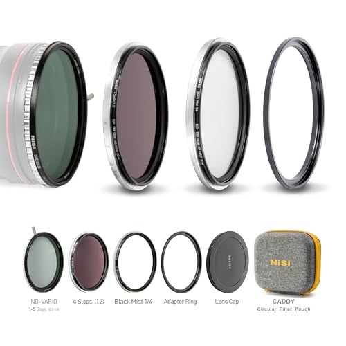 NiSi 77mm Swift 1-9 Stop VND Mist Kit | 1-5 Stops VND, 4-Stop ND, and Black Mist 1/4 Filters | Photography and Videography - Image 2