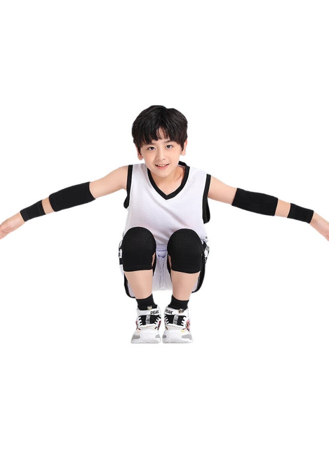 Peak Children'S Knee Pads, Basketball Elbow Pads, Sports Protective Gear Set, Ankle Guards, Wrist Guards, Protective Equipment For Soccer, Cycling, Anti-Fall, Full Set Of Impact Protection - Image 1