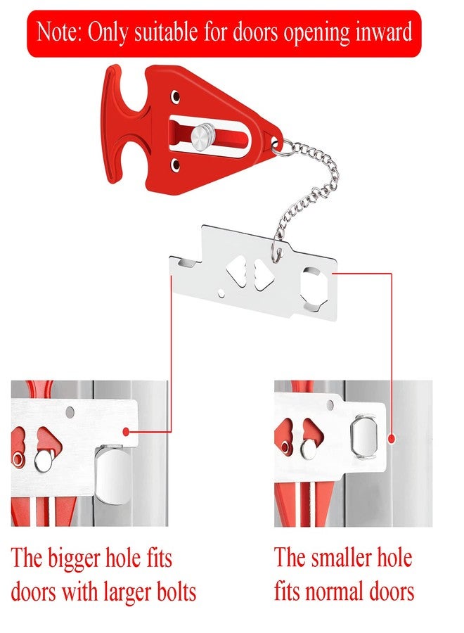 MIMIRACLE Portable Door Lock for Hotel Home Apartment, Door Blocker Security No Drill Door Lock for Privacy and Safety Portable Safety Locks for Kid Women - Image 3