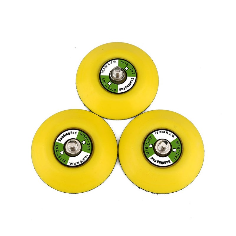 Ouya 3PCS 3 Hook and Loop Backing Pads 51624 Threads Polishing Buffing Plate for Dual Action Car Polisher - Image 3