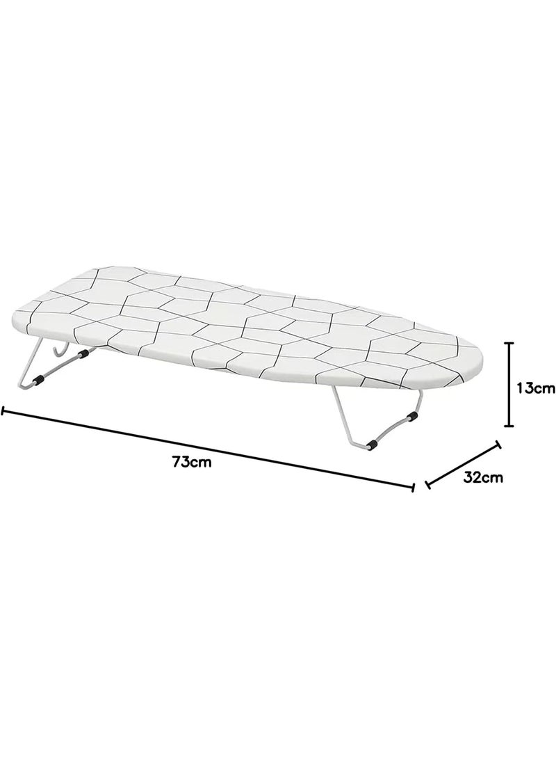 Ikea Small Portable Tabletop Ironing Board  Foldable Mini Ironing Surface with Stylish Hexagon Design  Space Saving - Image 3