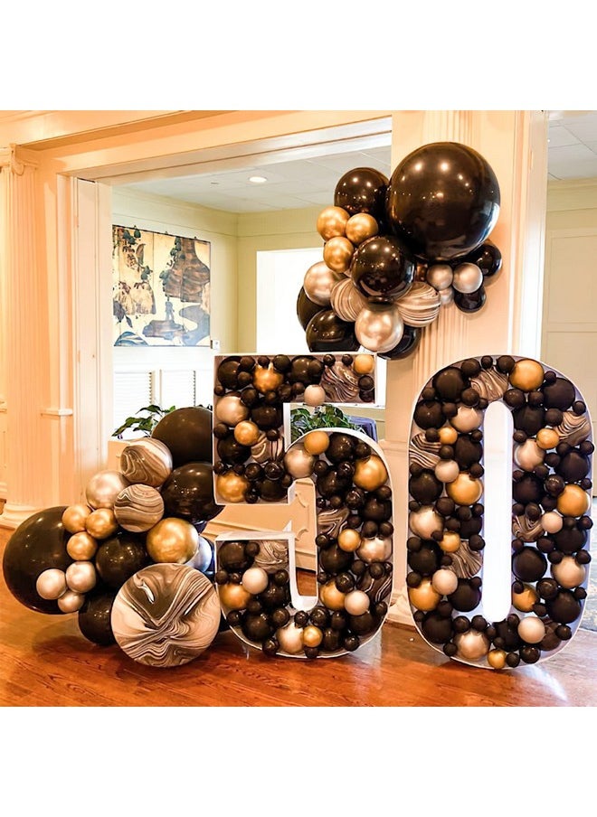 PartyWoo Black Balloons, 4 Pcs 36 Inch Large Matte Black Balloons, Big Black Balloons For Balloon Garland Or Arch As Party Decorations, Birthday Decorations, Retirement Party Decorations, Black-Y18  - Image 5
