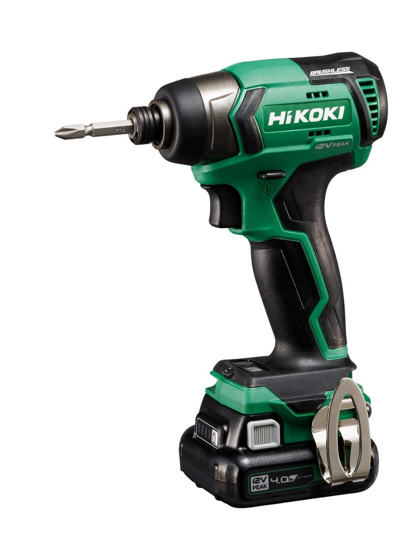 Hikoki سائق تأثير لاسلكي هيكوكی، محرك بدون فرش، بطارية ليثيوم أيون 4.0Ah، عزم دوران 135Nm، خفيف الوزن 1.1kg – نموذج WH12DDFWZ - Image 1