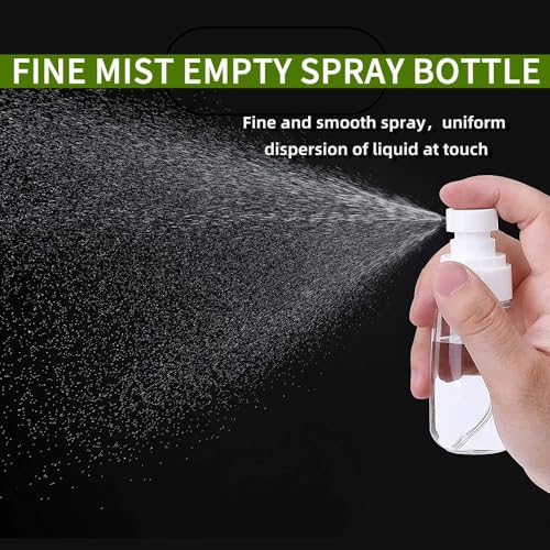 TOSERSPBE Spray Water Bottle Hair Mister, Fine Mist Stylist Sprayers 360 Empty Small Misting Spritzer, Perfume Atomizer with Pump Clear Containers 2PCS/2oz - Image 2
