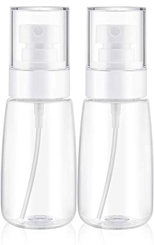 TOSERSPBE Spray Water Bottle Hair Mister, Fine Mist Stylist Sprayers 360 Empty Small Misting Spritzer, Perfume Atomizer with Pump Clear Containers 2PCS/2oz - Image 1
