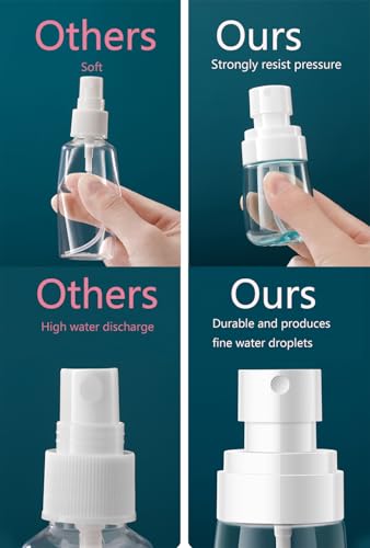 TOSERSPBE Spray Water Bottle Hair Mister, Fine Mist Stylist Sprayers 360 Empty Small Misting Spritzer, Perfume Atomizer with Pump Clear Containers 2PCS/2oz - Image 5