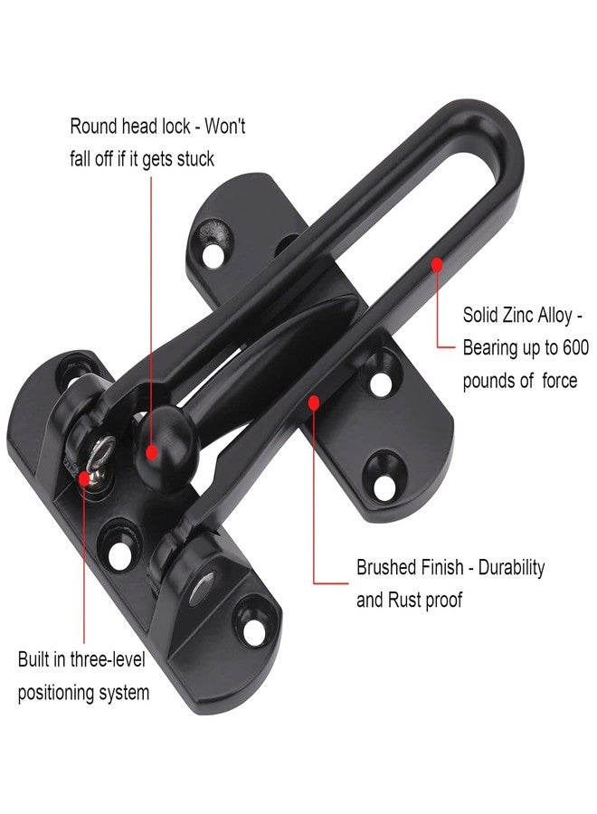 SANTALON Heavy Duty Stainless Steel Flip Latch - Rustproof Security Bolt for Doors, Gates, Windows, Cabinets & Barns | Easy Installation, Weather-Resistant Lock (Black, Swing Bar Door Latch) - Image 3