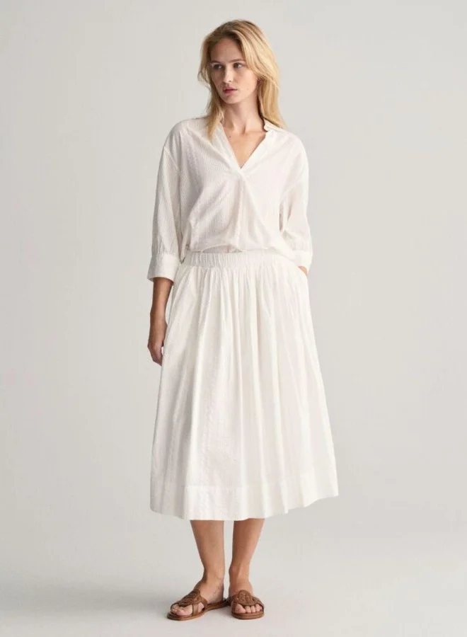 غانت Gant Seersucker Striped Pull-On Skirt