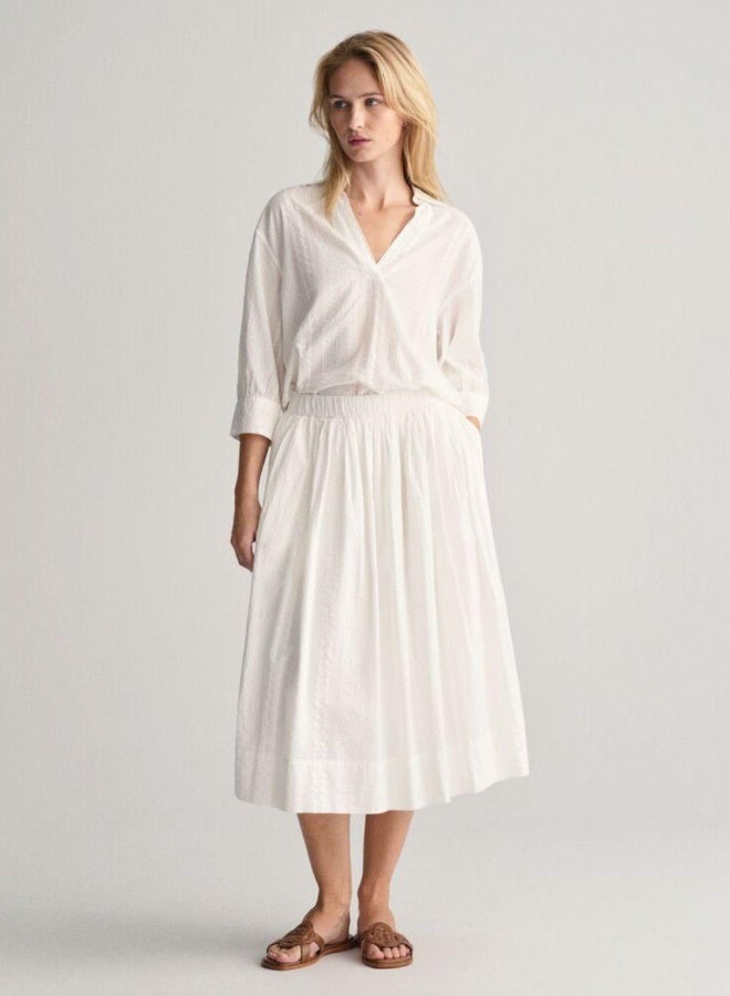 غانت Gant Seersucker Striped Pull-On Skirt  - Image 3