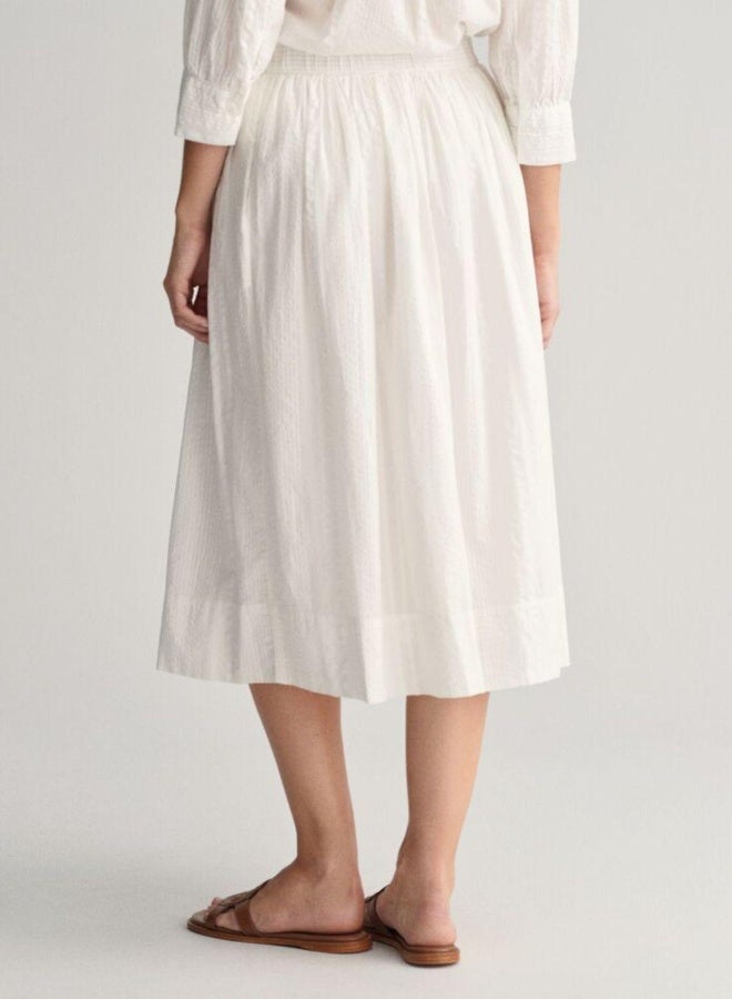 غانت Gant Seersucker Striped Pull-On Skirt  - Image 2