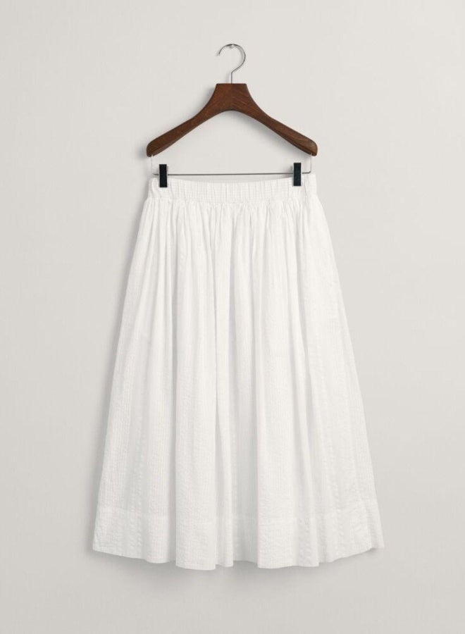 غانت Gant Seersucker Striped Pull-On Skirt  - Image 4