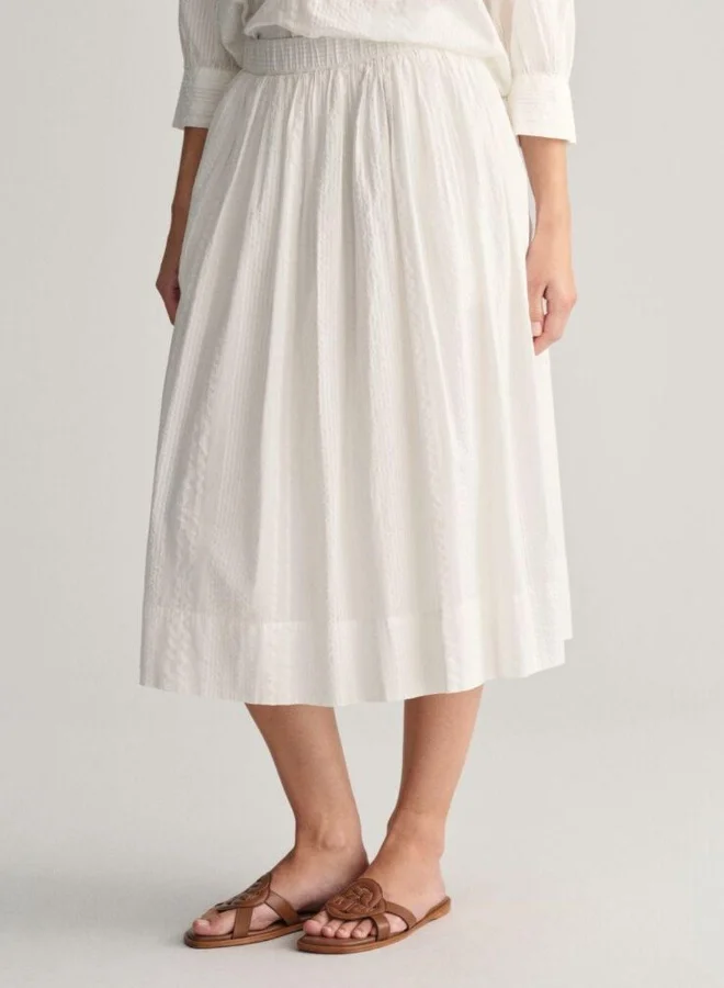 غانت Gant Seersucker Striped Pull-On Skirt