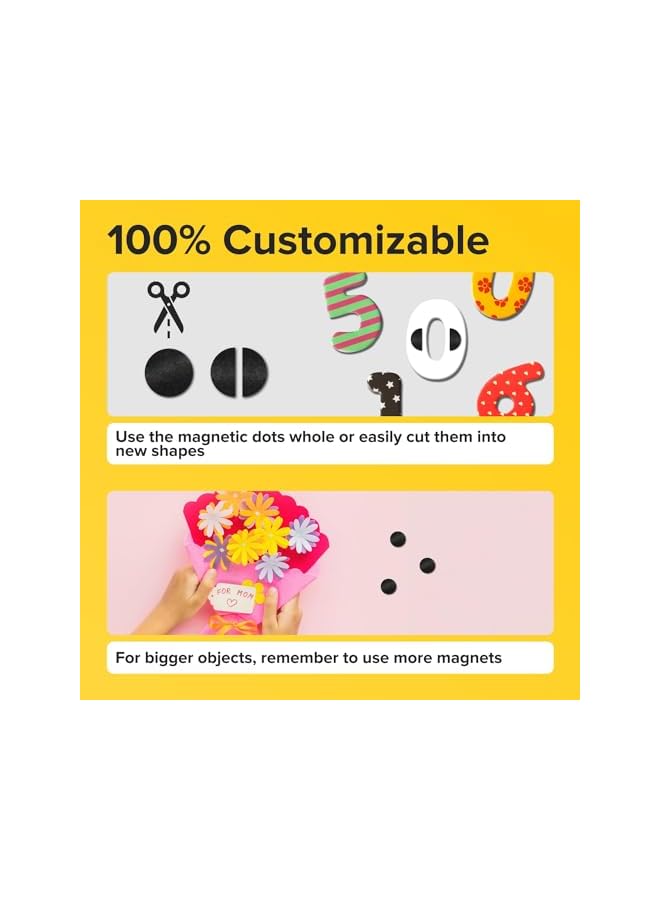 PROMASS promass Self Adhesive Magnet Dots (0.8" x 0.8") - Peel & Stick Magnetic Circles - Flexible Sticky Magnets - Sheets is Alternative to Magnetic Squares, Stickers, Strip and Tape (100 Pcs)  - Image 3