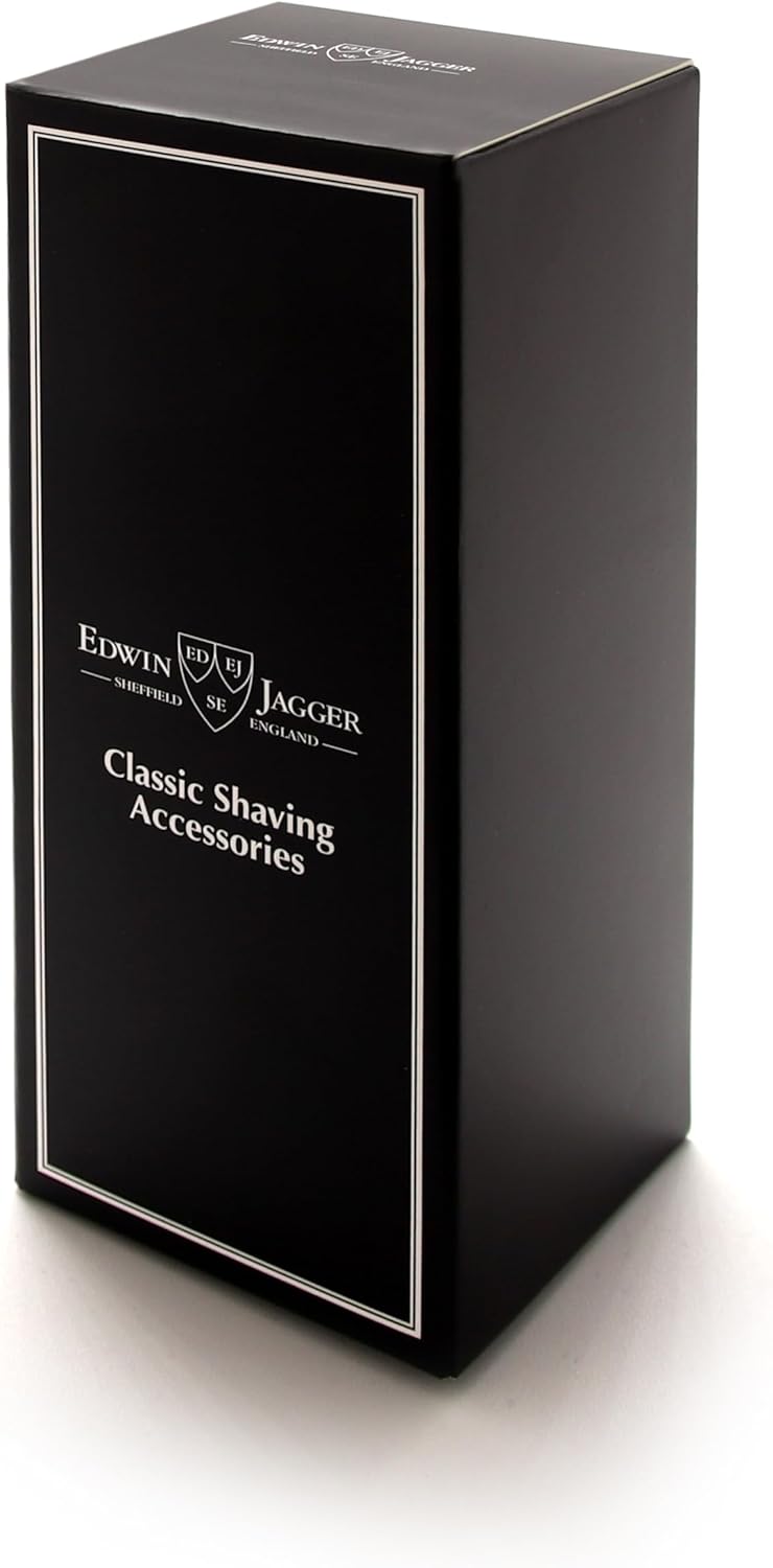 Edwin Jagger 81SB582AMZ Classic Pure Badger Exfoliating Shaving Brush for Shaving Cream or Shaving Soap for Men and Women Horn - Image 5