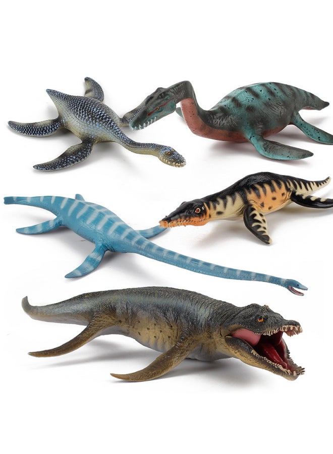 Animals Jurassic Ancient Beasts Prehistoric Biological Model Solid Plesiosaur Sliding Tooth Dragon Krou Dragon Hand-Color:124-191g Toro Dragon 275g  - Image 2