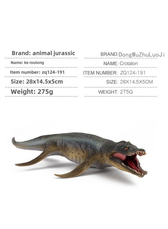 Animals Jurassic Ancient Beasts Prehistoric Biological Model Solid Plesiosaur Sliding Tooth Dragon Krou Dragon Hand-Color:124-191g Toro Dragon 275g  - Image 1