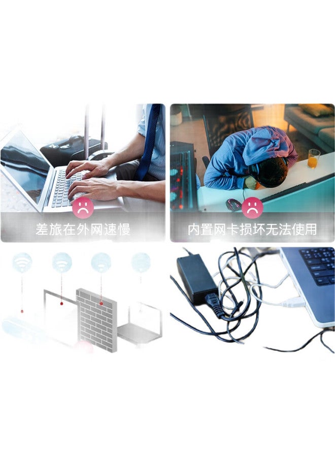 Edup Driver-Free Usb Wireless Network Adapter, Wifi Signal Receiver, Compatible With Desktop And Laptop Computers, Intelligent Automatic Installation Driver, Ep-N8566 - Image 1